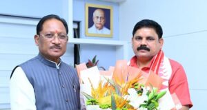 मुख्यमंत्री श्री विष्णुदेव साय से केंद्रीय कोयला एवं खान राज्य मंत्री श्री सतीश चंद्र दुबे ने की सौजन्य मुलाकात