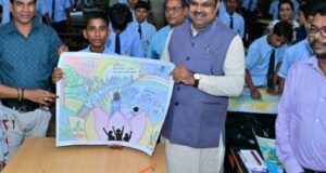 बच्चों ने रंगों में उकेरी विकसित भारत की तस्वीर, शिक्षा मंत्री गजेन्द्र यादव ने बढ़ाया उत्साह