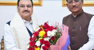 मुख्यमंत्री श्री विष्णु देव साय ने केंद्रीय स्वास्थ्य एवं परिवार कल्याण मंत्री श्री जगत प्रकाश नड्डा का किया आत्मीय स्वागत